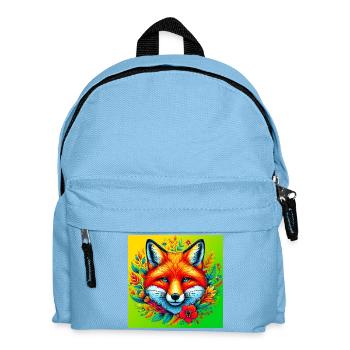 Fuchs - Kinder Rucksack - Hellblau - Vorne