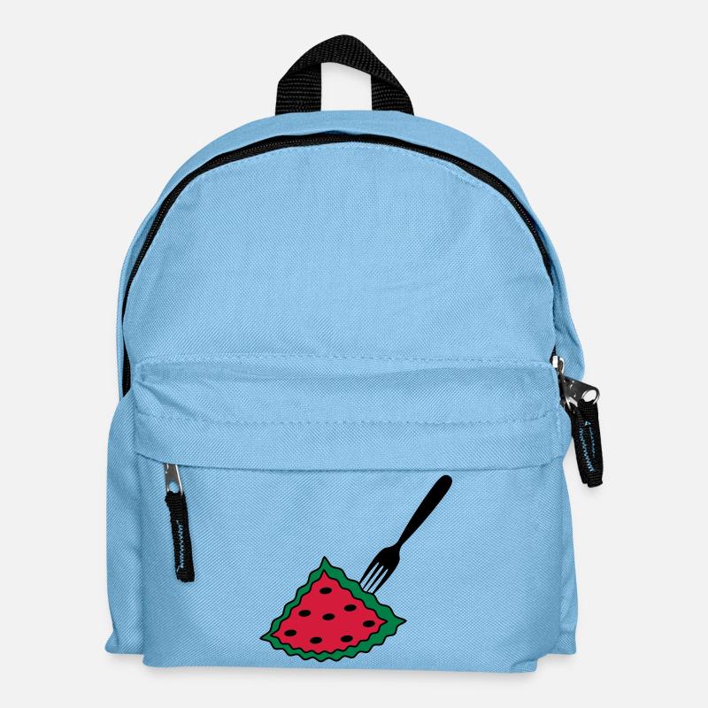 Melon with fork - Kids' Backpack - light blue