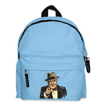 Pointing Gangster in Fedora - Kids' Backpack - light blue - Front