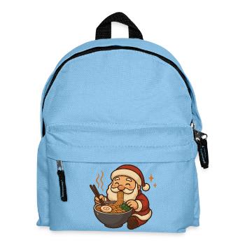  Weihnachtsmann mit Nudeln Ramen kawaii - Kinder Rucksack - Hellblau - Vorne