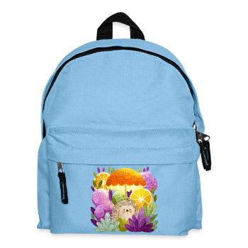 Hedgehog under lemon rain - Kids' Backpack - light blue - Front