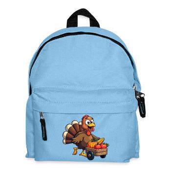 Thanksgiving Lustiger Thanksgiving Truthahn - Kinder Rucksack - Hellblau - Vorne