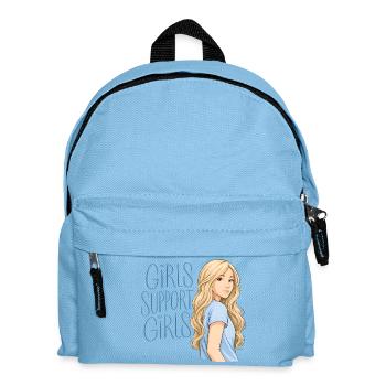 Girls Support Girls – Feminist Statement Art - Kids' Backpack - light blue - Front