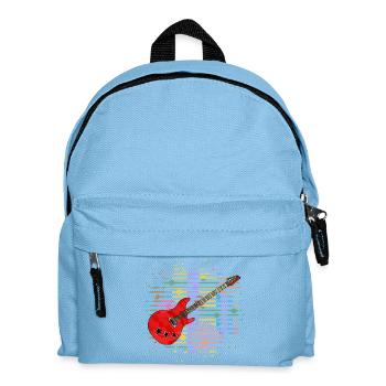 Gitarre - Kinder Rucksack - Hellblau - Vorne