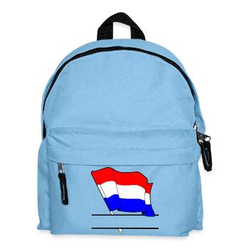 Niederländische Flagge – Namensraum - Kinder Rucksack - Hellblau - Vorne