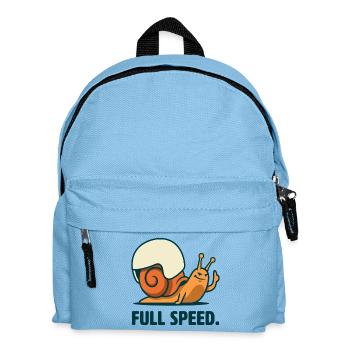 Schnecke mit voller Geschwindigkeit - Kinder Rucksack - Hellblau - Vorne