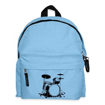 Drum Sketch - Kids' Backpack - light blue - Front