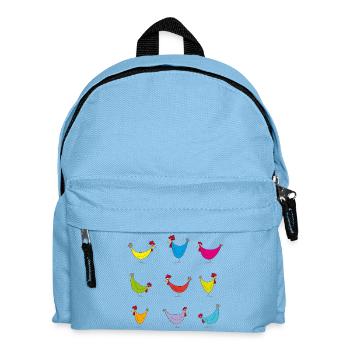 Fans de poulet - Coq - Coq - Poussin - Œuf - Bio - Sac à dos Enfant - bleu clair - Devant