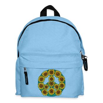 Sunflower Circle Wreath in Teal - Kids' Backpack - light blue - Front