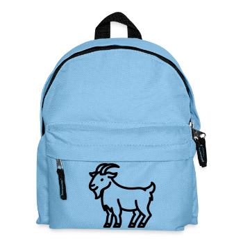Ziege - Kinder Rucksack - Hellblau - Vorne