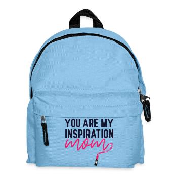 Tu es mon inspiration maman Chemise rouge à lèvres - Sac à dos Enfant - bleu clair - Devant