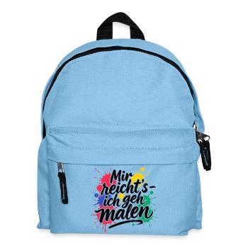 Mir Reicht's Ich Geh Malen Maler Künstler - Kinder Rucksack - Hellblau - Vorne