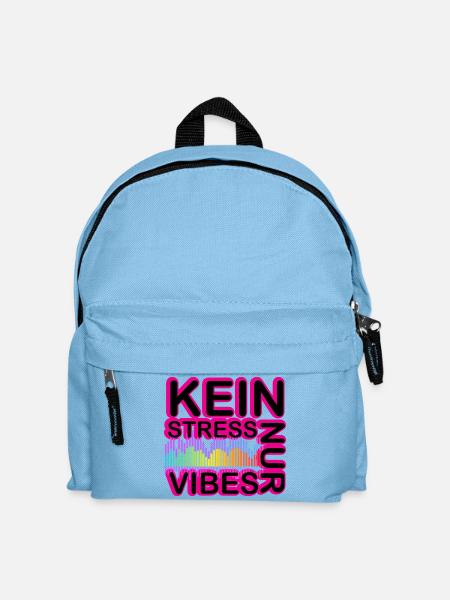 Kein Stress Vibes Neon - Kinder Rucksack - Hellblau