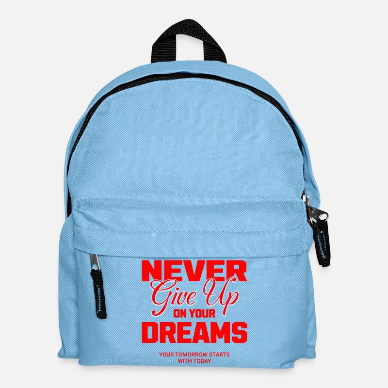 Never give up - Kids' Backpack - light blue