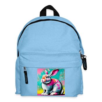 Kaninchen - Kinder Rucksack - Hellblau - Vorne