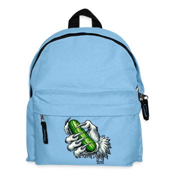 Furry Claw Cucumber Grasp - Kids' Backpack - light blue - Front