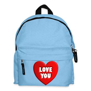 Mon cœur t’aime - Sac à dos Enfant - bleu clair - Devant