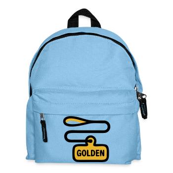 Dog Leash Golden Retriever Walk - Kids' Backpack - light blue - Front
