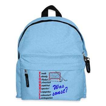 Floorball Was sonst? - Kinder Rucksack - Hellblau - Vorne