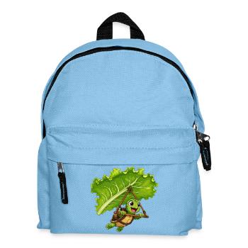 Tortue en voile feuillue - Sac à dos Enfant - bleu clair - Devant