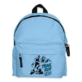 Trail Run. Erde über dem Asphalt - Kinder Rucksack - Hellblau - Vorne