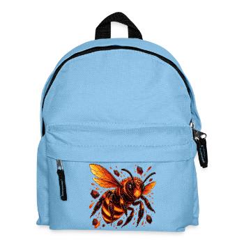 Abeille mellifère enflammée avec des cristaux de lave - Sac à dos Enfant - bleu clair - Devant