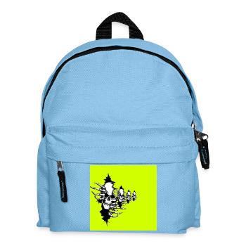 Collier squelette jaune fluo - Sac à dos Enfant - bleu clair - Devant