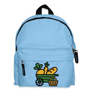 Logo des légumes du chariot de la récolte - Sac à dos Enfant - bleu clair - Devant