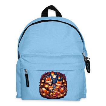 Fuchs-Familie Lanternenfest - Kinder Rucksack - Hellblau - Vorne