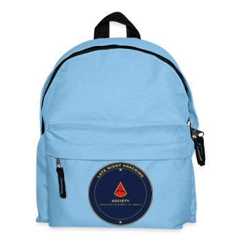 Nacht Snack Gesellschaft Emblem - Kinder Rucksack - Hellblau - Vorne