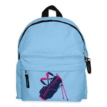 Golf Bag Equipment Icon - Kids' Backpack - light blue - Front