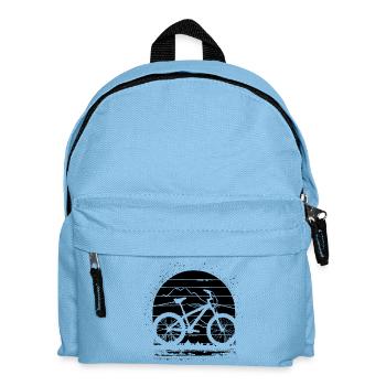 Mountain Biking Sketch - Kids' Backpack - light blue - Front