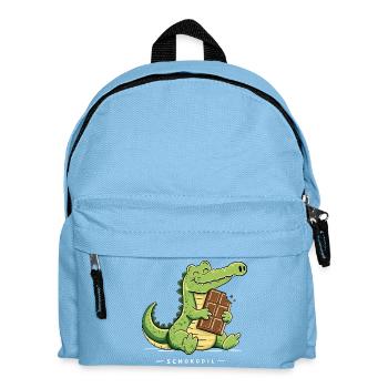 Schokodil Krokodil Schokolade Wortspiel Humor - Kinder Rucksack - Hellblau - Vorne