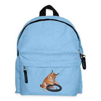 Luchs flickt einen Fahrradschlauch - Kinder Rucksack - Hellblau - Vorne