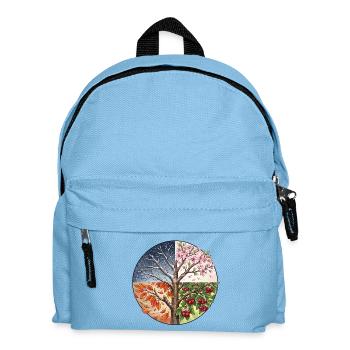 4 Jahreszeiten Baum - Kinder Rucksack - Hellblau - Vorne