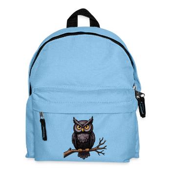 Eule auf einem Ast - Kinder Rucksack - Hellblau - Vorne