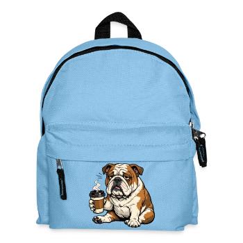 Englische Bulldogge Bully  Bullybesitzer Bullyfan - Kinder Rucksack - Hellblau - Vorne