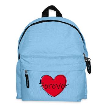 Cœur rouge cœur rouge cœur cadeau - Sac à dos Enfant - bleu clair - Devant