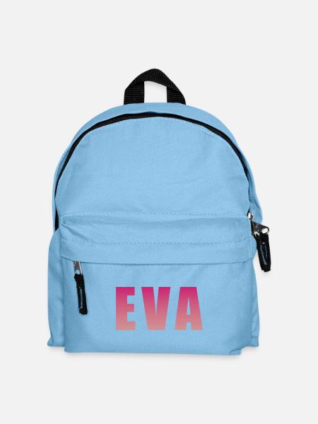 Design von Textblöcken mit Farbverlauf - Kinder Rucksack - Hellblau
