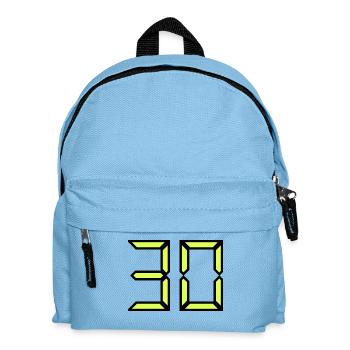 30. 30 ANS. 30e ANNIVERSAIRE. ANNIVERSAIRE 30 ANS - Sac à dos Enfant - bleu clair - Devant