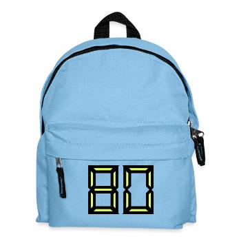 80. 80 YEARS. 80TH ANNIVERSARY. BIRTHDAY 80 YEARS. - Kids' Backpack - light blue - Front