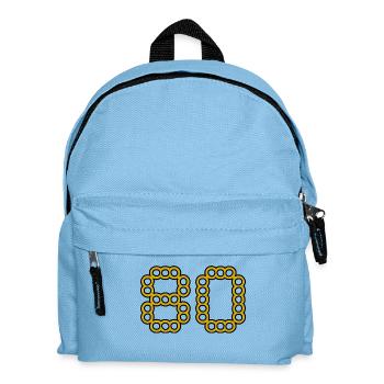 80. 80 JAHRE. 80-JÄHRIGES JUBILÄUM. 80-JÄHRIGES JUBILÄUM. - Kinder Rucksack - Hellblau - Vorne