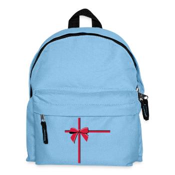 Elegante dekorative Schleifenillustration - Kinder Rucksack - Hellblau - Vorne