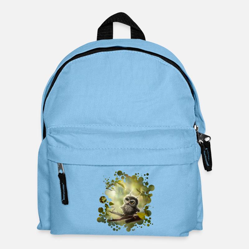 Kleine Eule - Kinder Rucksack - Hellblau