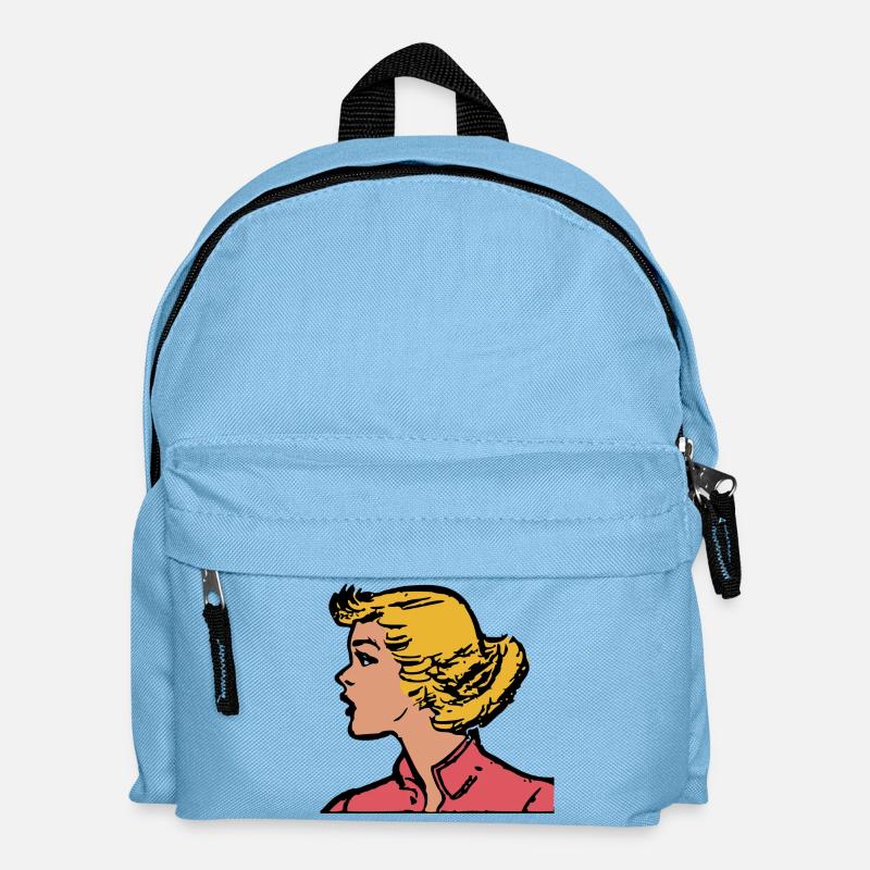 Blondine - Kinder Rucksack - Hellblau