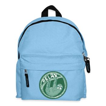 Relax - Green sloth - Kids' Backpack - light blue - Front