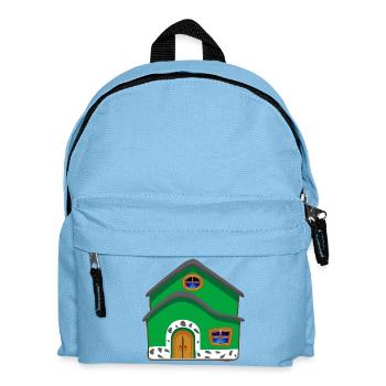 building house homes architektur haus gebaeude84 - Kinder Rucksack - Hellblau - Vorne