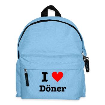 I love Döner - Kinder Rucksack - Hellblau - Vorne