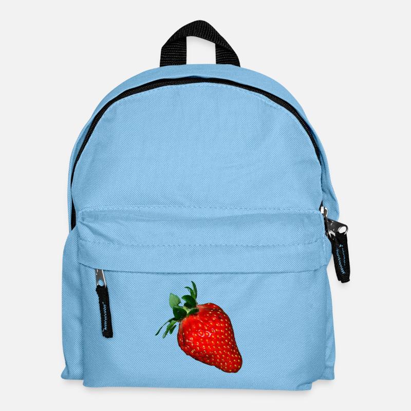 Erdbeere - Kinder Rucksack - Hellblau