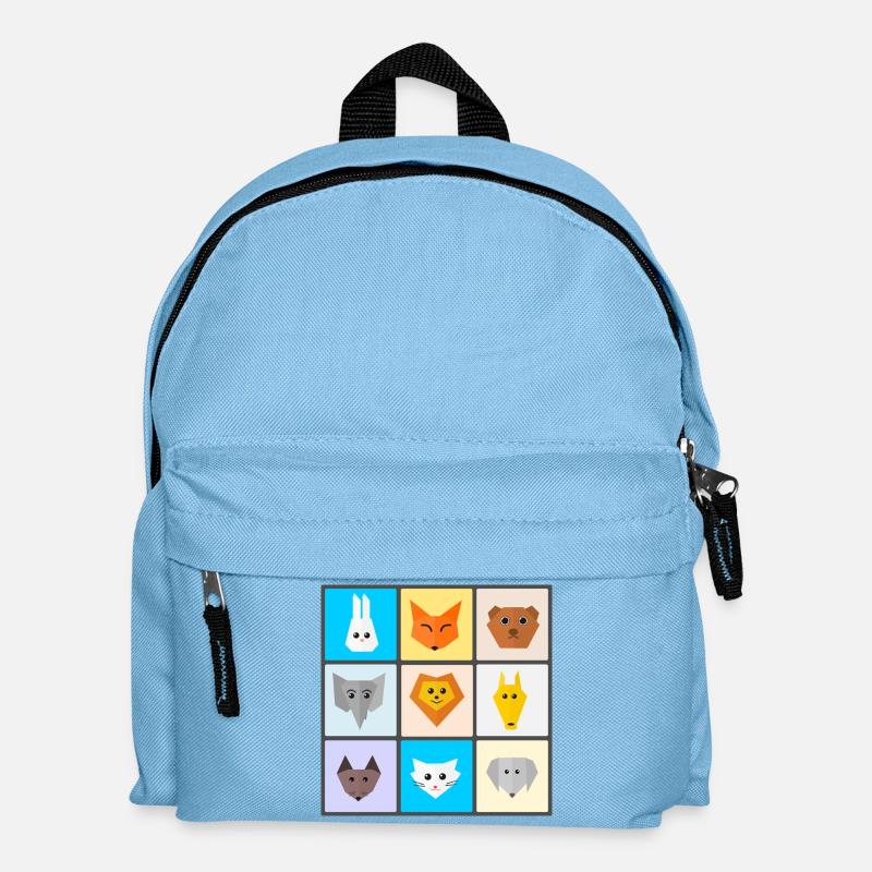 Tiere - Kinder Rucksack - Hellblau